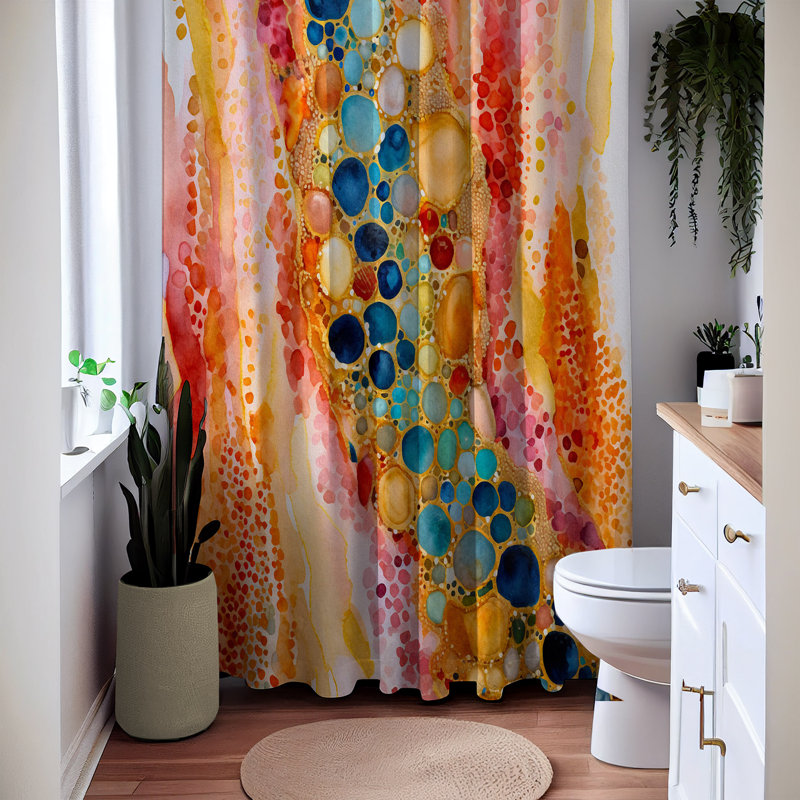 East Urban Home Laius Abstract Shower Curtain & Reviews | Wayfair